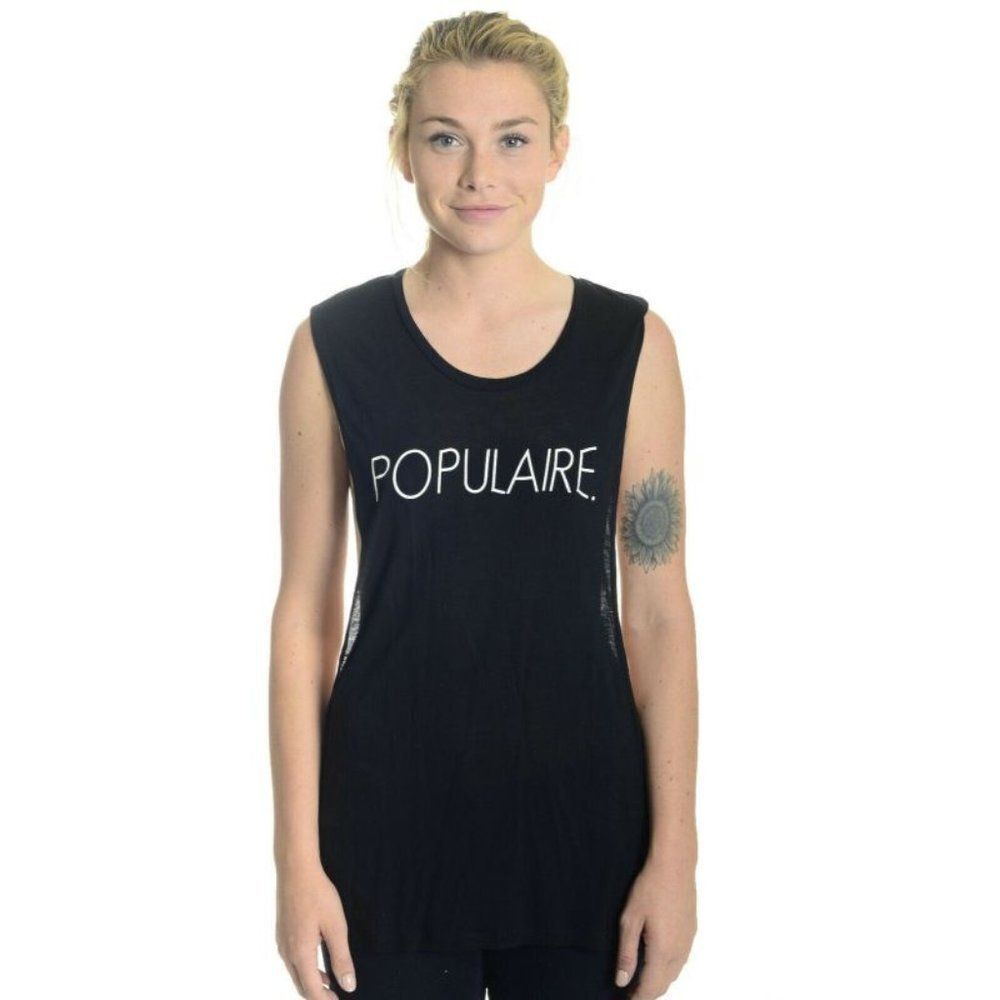 CHRLDR Populaire Viscose Jersey White Tank Top M
